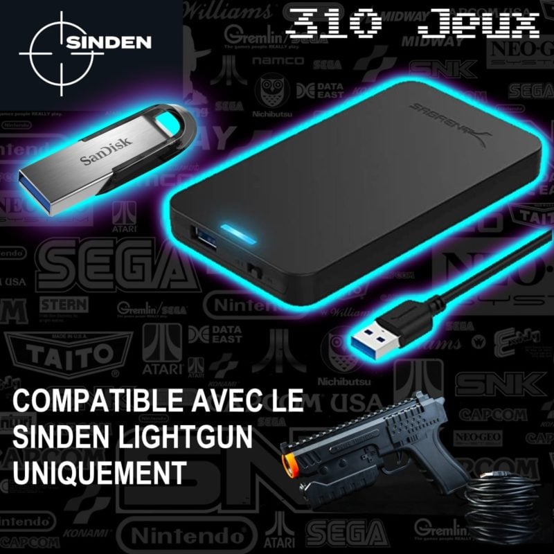 SSD 100% jeux de tir pour Sinden Lightgun