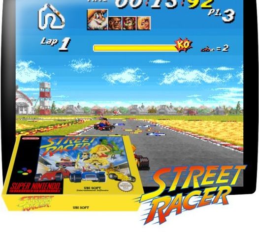 street racer kart clone mario kart snes super nintendo course courses multi retro batocera boutique retrogaming 526x480 - STREET RACER - Super Nintendo