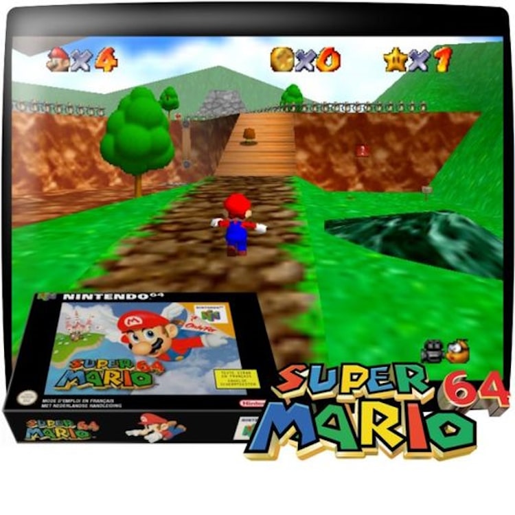 MARIO64 nintendo n64 plate forme culte classique classic retrobox batocera recalbox retrobat - Mario 64 - Nintendo 64